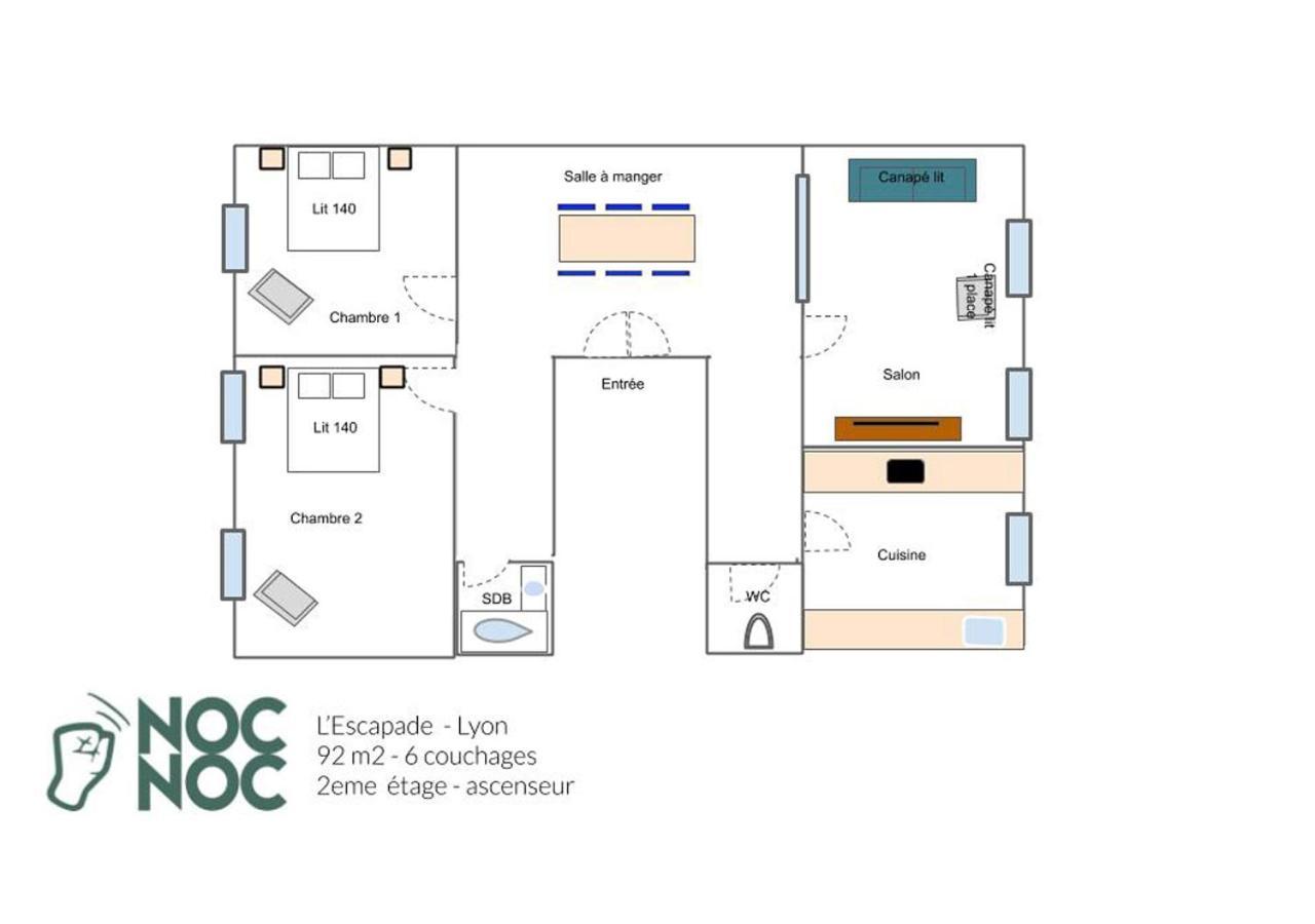 Nocnoc - L'Escapade Apartman Lyon Kültér fotó